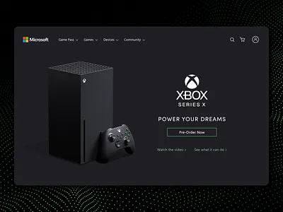 Xbox Series X adobe xd branding clean console design home page microsoft photoshop ui ui ux ui design video game video games website xbox xbox series x