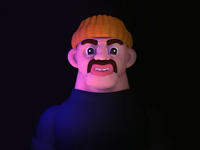 3D Practice – Fisherman 3d 3d modeling c4d character design fisherman illustration modeling person