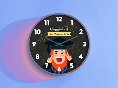 Graduation Gift animation art artwork character clock congratulation designer flat design graduation graphic design illustration illustrator ui design ui ux vector