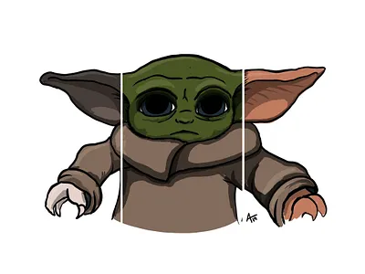 Grumpy Cat / Baby Yoda / Gizmo mashup gizmo gremlin grumpy cat illustration