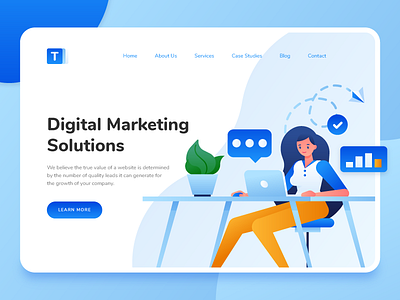 Digital Marketing Landing Page 1 2d analytics digital marketing digital marketing agency digital marketing company digital marketing services flat icon design icon set illustration landing page landing page ui marketing agency marketing site modern ui uiux ux vector webdesign