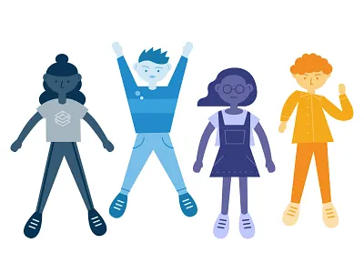 Character Design Concept character colorful illustration illustrator monochromatic people shapes vector