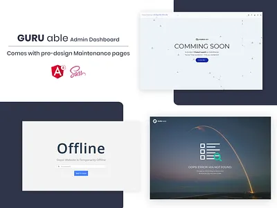 Maintenance pages-Guruable Admin Dashboard admin admin dashboard admin dashboard template admin design admin panel admin template admin theme angular 8 angular admin template backend dashboard maintenance maintenance page ui ux