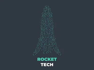 ROCKET TECH 🚀 figma logo logo design tech technology technology logo