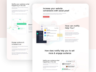 Notifly - Website Conversions agency branding corporate creative design illustration landing page template website website design