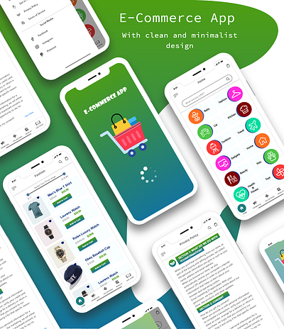 E Commerce App Design app app design clean design e commerce e commerce app minimal minimalist mockup ui ui design ux ux design vector