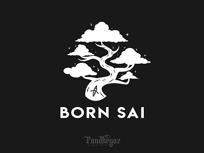 Born Sai background decoration design element floral icon illustration leaf letter logo nature negative space logo ornament outdoor pandhegaz pattern sign silhouette tree vector