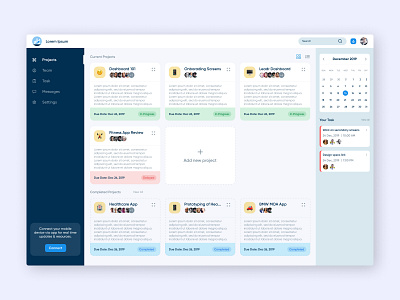 Project Management Dashboard UI dashboad dashboard design dashboard ui design project management projects ui user interface