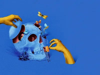 illustration for a book book cover bookend collage design illustration