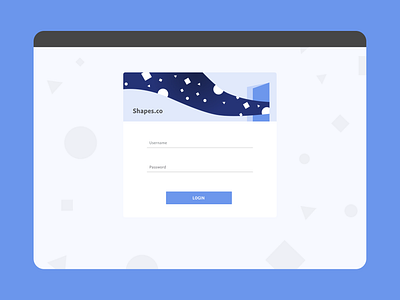 Login Shape.co app blues design door enter illustration illustrator log in login platform shapes sketch solid ui ux uxui vector web webdesign