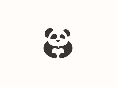 Minimal Panda Logo Design animal animals apple apples bear bears blackandwhite flat fruit logo minimal natural nature negativespace panda bear panda logo pandas simple logo