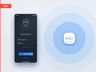 HOHOBO ✨ app agency branding button design find flat hohobo keef login logo main registration ui ux vector