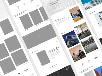 Architecture firm landing page architecture clean firm landing page ui design uiux website website concept website design wireframes