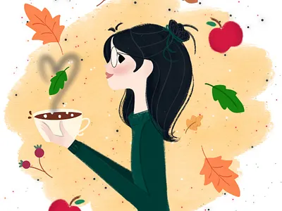 Celebrating Fall! autumn autumn leaves fall illustration marshmallow