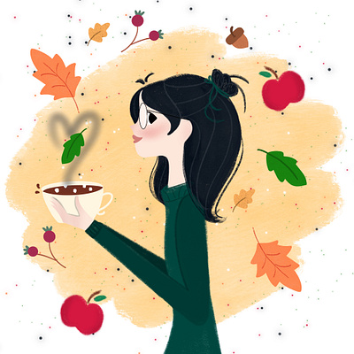 Celebrating Fall! autumn autumn leaves fall illustration marshmallow