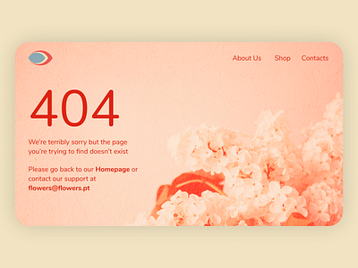 Daily UI 008 - 404 Page 404page daily ui dailyui dailyui 008 dailyui008 dailyuichallenge design figma flowers landing page ui ux web web design webdesign website website design