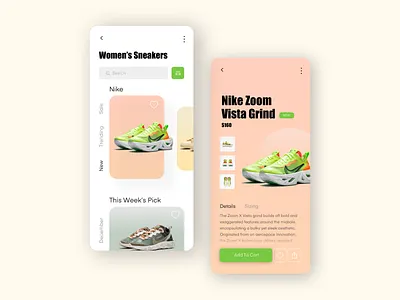 Sneaker App dailyui design ecommerce sneakers ui ux