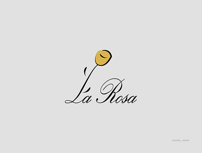"LA ROSA" logo design branding design fashion fashion brand illustraion logo logo design logodesign typogaphy