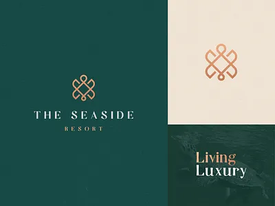 The Seaside resort abstract animal branding clever elegant flat gradient hotel icon identity line logo luxury mark minimal stroke turtle typeface