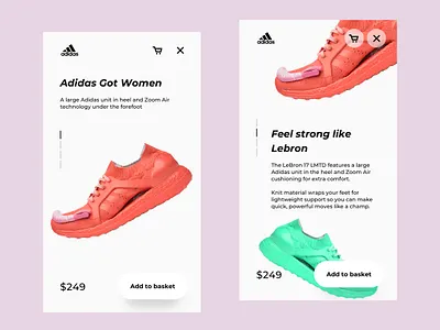 UI UX App. Adidas app design phone ui uidesign uixu ux