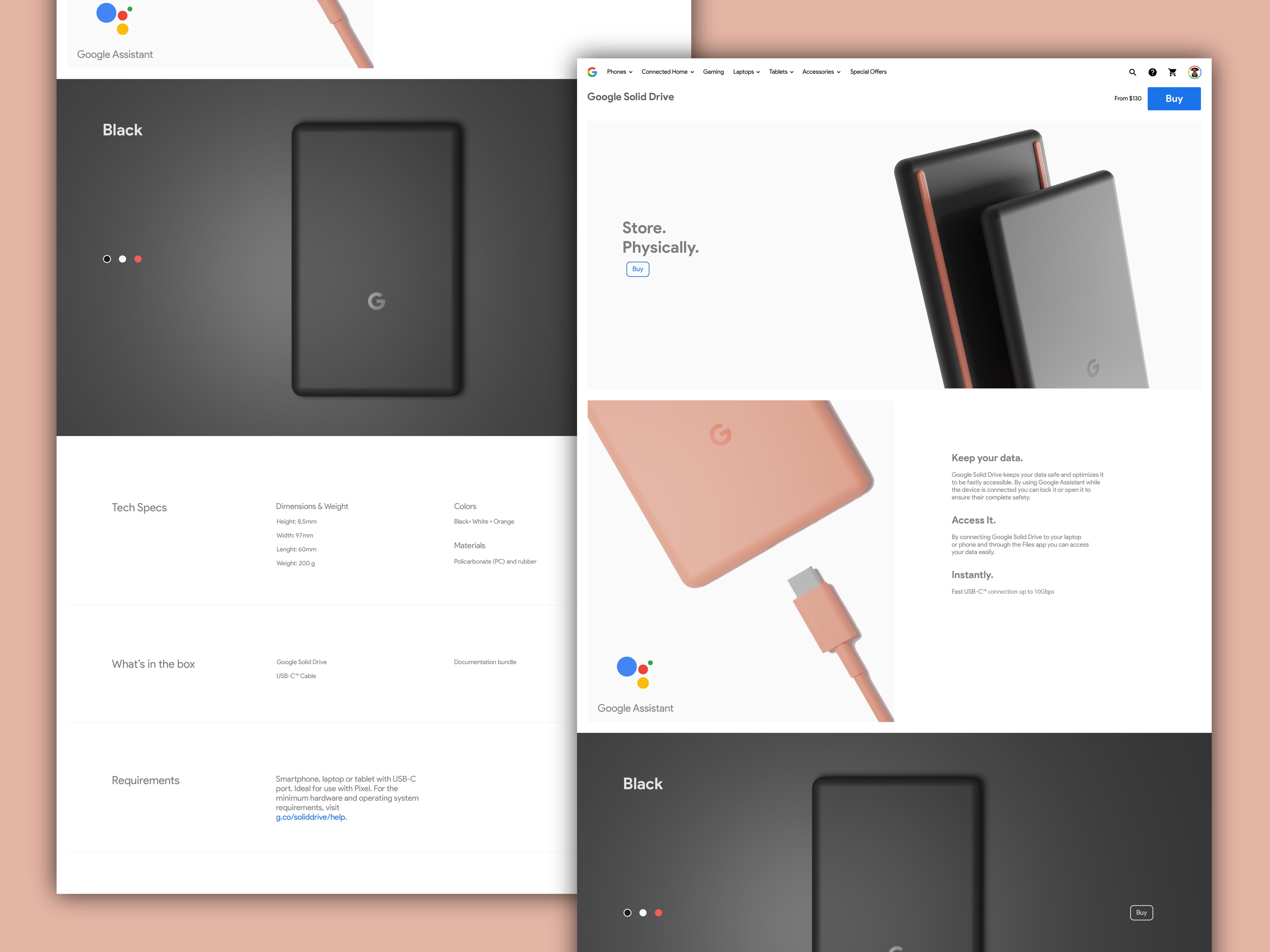 Example of Store Homepage UI
