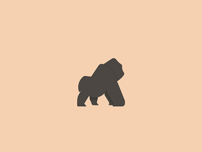 Gorilla adobe adobe illustrator animal creative creativity design digital art drawing flat design gradient graphic design graphics illustration illustrator logo logo type minimal photoshop pictogram vector