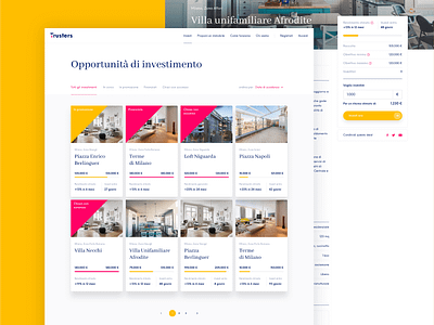 Trusters Invest brand design branding card crowdfunding icon logo product page real estate typography ui ui design ux ux design visual design visual identity web design website