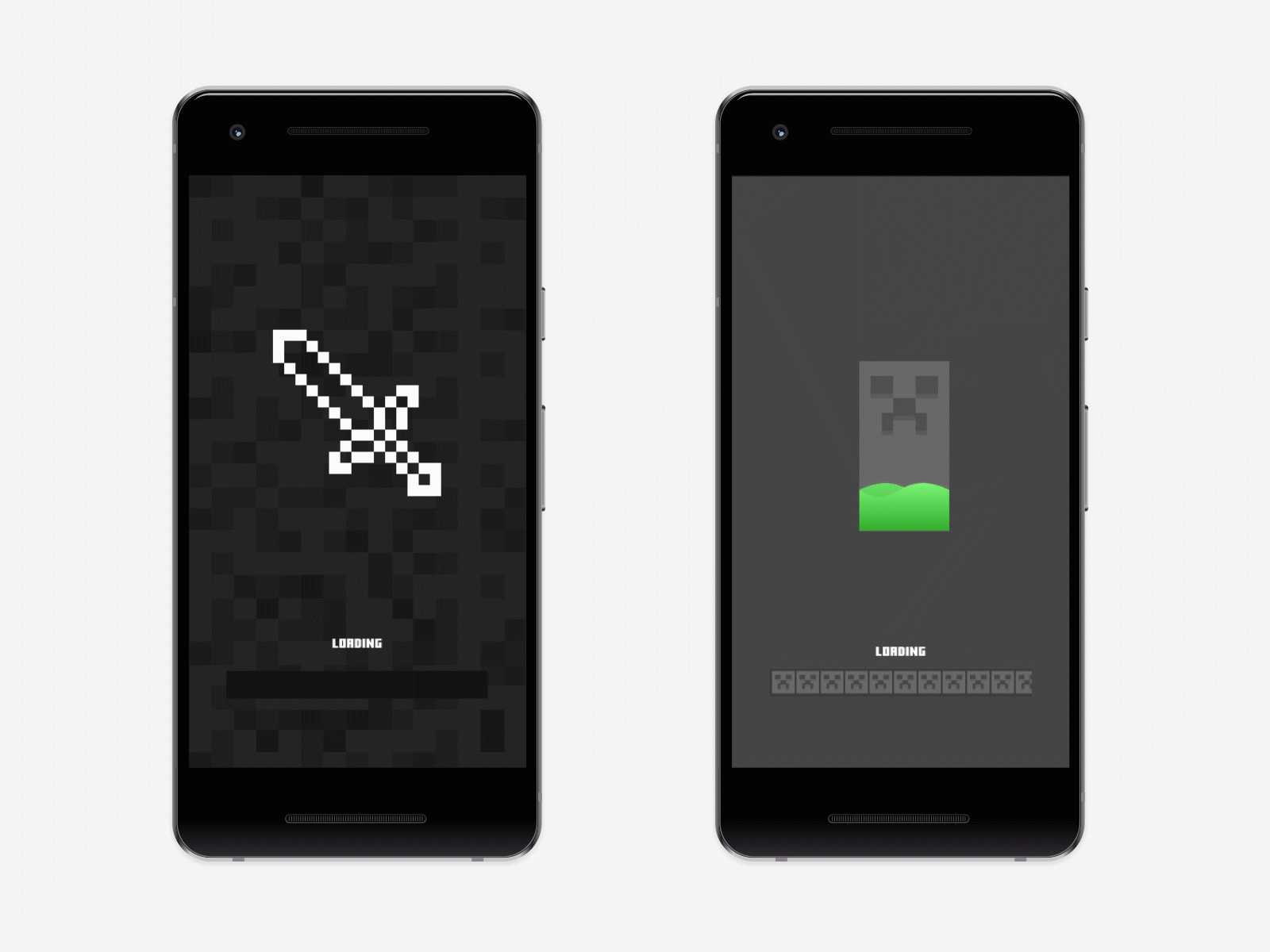 Minecraft app - loader screen adobe xd after effect animation app design loading loading animation loading screen ui ux