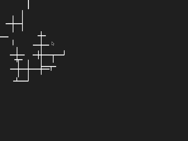 A piece of generative interactive art art black generative generative art interaction lines simple tech technology white