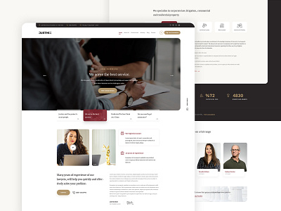 "Justmix" home page design. attorneys clean design experience interface justice lawfirm lawyer minimal ui ux website