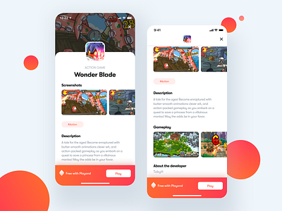 Playond - Game Detail app branding clean console game game art game design games gaming gaming app ios play subscription ui