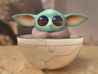 Baby Yoda 3d 4d baby baby yoda c4d character character design cinema4d icon illustration octane octane render star wars starwars substancepainter toy yoda zbrush