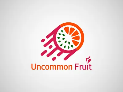 Logo Uncommon Fruit app branding design illustration typography ui