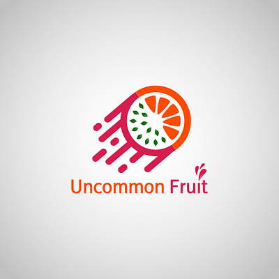 Logo Uncommon Fruit app branding design illustration typography ui