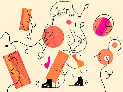 WALKING abstract adobe adobe photoshop art beauty colors drawing dribbble girl illustration illustration art neosuprema walking