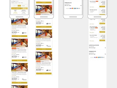 Room Listing Page - Optimized re design recreate revamp room booking room listing
