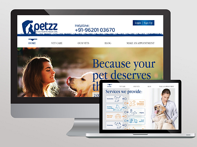 Petzz website design branding