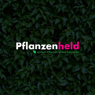 Pflanzenheld logo garden green leaf logo logotype ping plants title titlelogo