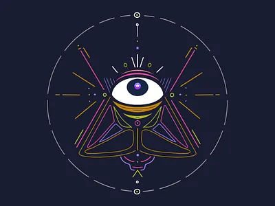 life design doodle eye illustration lines moth procreate