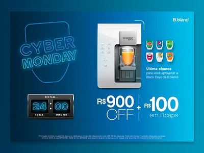 Brastemp - B.blend | Cyber Monday KV advertising ambev black friday brastemp campaign countdown cyber monday design digital design e commerce e mail marketing gradient color graphic design key visual