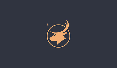 Deeer Logo animal brand identity branding bull company logo logo startup symbol