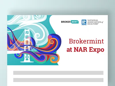 San Francisco Expo banner for Brokermint banner colors colourful email illustration psychodelic