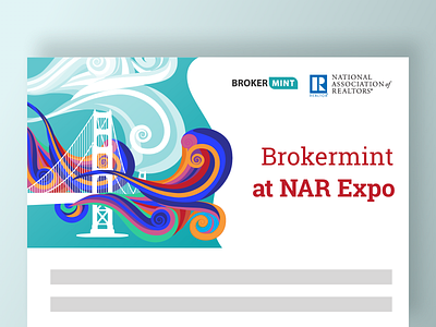 San Francisco Expo banner for Brokermint banner colors colourful email illustration psychodelic