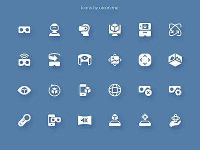 Virtual Reality Icon Set app ar flat icon icon design icon designs icon set iconography icons icons set ui virtual reality virtualreality vr