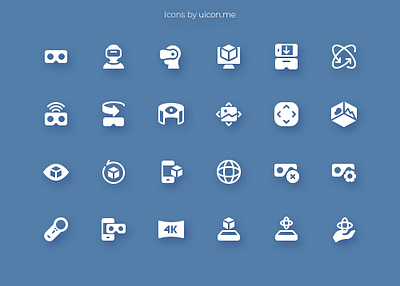 Virtual Reality Icon Set app ar flat icon icon design icon designs icon set iconography icons icons set ui virtual reality virtualreality vr