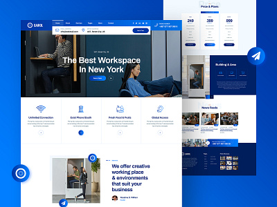 Gairol Coworking & Creative Space Website Design app clean colorful coworking creative design homepage landing page landingpage space ui ux website website design