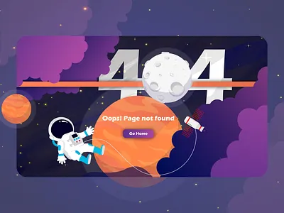 DailyUI 008 | 404 Page adobe illustrator design illustration ui ui ux ux vector web website design