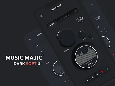 Dark Soft UI - 2020 Trend 2020 2020 trend dark dark app dark mode dark theme dark ui music soft soft trend soft ui ui ui design