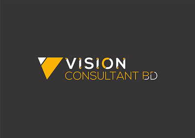 Vision Consultant BD art branding clean design flat icon lettering logo minimal vector