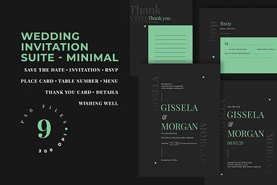 Wedding Invitation Suite - Minimal card design diy elegant feminine invitation invitation card invitation design invitation set invitations invite minimal modern wedding card wedding invitation wedding invite